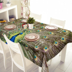 Ilus paabulinnu laudlina armsa papagoimustriga veekindel paks ristk&uuml;likukujuline ja &uuml;mmargune laudlina pulmadeks 60 X 60CM