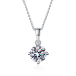 D v&auml;rvus Rodineeritud 0,5/1CT Moissaniit Ripatsid Naistele Klassikaline S925 Sterling H&otilde;be Kaelakee S&auml;delevad Pulma Kettid Ehted 1CT 6.5MM