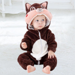 Baby Rompers Kigurumi Animal Leopard, Husky, Kaelkirjaku cosplay Kapuutsiga soe pidžaama v&auml;ikelastele poistele T&uuml;drukutele Riided Vasts&uuml;ndinu magamisriided Pidžaama riided 90
