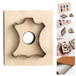 DIY t&ouml;&ouml;riist Nahast k&auml;sit&ouml;&ouml; l&otilde;ikamine stantsi &scaron;abloonid Sildi ripatsi mall Lihtne kasutada multifunktsionaalne l&otilde;ikur S 48X36mm