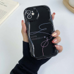N17 Lovely Line art Laineline telefoni&uuml;mbris iPhone 15 14 13 Pro Max jaoks Samsung S24 S23 Ultra A54 A14 A12 Xiaomi Redmi 13C Huawei Honor pehme tagakaas for iPhone 6