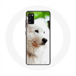 Valge &uuml;mbris Samsung Galaxy S20 samojeedi koerale