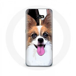 Valge ja pruun &uuml;mbris Samsung Galaxy A5 Continental k&auml;&auml;busspanjel Butterfly Puppy jaoks