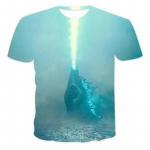 Godzilla Vs Monster King Kong T-s&auml;rk 3D digiprindiga T-s&auml;rk Multikas Poistele T&uuml;drukutele L&uuml;hikeste varrukatega suver&otilde;ivad Kingitus 120cm