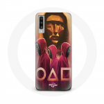 &Uuml;mbris Samsung Galaxy A70 Squid Game Maskide jaoks, kolmnurkne ruut ja ringjoonis