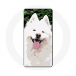 Coque pour Huawei P8 Lite Samoy&egrave;de Blanc Race de chiens