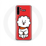 Coque pour Huawei P30 Pro BTS Bangtan Gar&ccedil;ons BT21 RJ de Jin Fond Rouge
