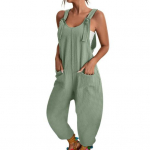 Naiste Reguleeritavad laiad &otilde;lapaelad Jumpsuit taskud Lai jalg &Uuml;hev&auml;rviline &otilde;huke pikk m&auml;ngukost&uuml;&uuml;m rinnat&uuml;kk &Uuml;ldine t&auml;navariietus 2XL