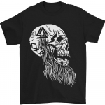 Viking Skull Habeme ja Valknutiga Unisex T-s&auml;rk S