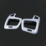 For Jeep Compass 2017 2018   Carbon fibre Car front left and right air Vent outlet panel frame cover trim Car styling ABS Chrome