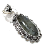 Natural Labradorite Gemstone Handmade 925 Sterling Silver Pendant 2.68 m4y99