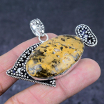 Natural Gila Monster Gemstone Handmade 925 Sterling Silver Pendant 1.77 l9m52