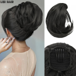 MISS WIG s&uuml;nteetilised t&auml;iesti l&uuml;hikesed hobusesaba-kukliga juuksed Chignon koos kammklambriga. 20cm