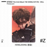 ATEEZ The 2nd Album WORLD EP.FIN WILL Fotokaardi kleebis A ver. KPOP K-POP Hongjoong - #Z Photocard