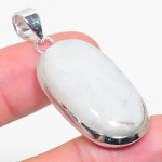 Natural Rainbow Moonstone Gemstone 925 Sterling Silver Pendant 1.89 f2m82