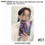 ATEEZ 9. minialbum THE WORLD EP.2 OUTLAW Platform Ver Official Photocard 1 2 3 Wooyoung - Photocard2 #1