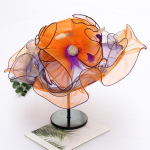 Elegantne lilleline organza derby m&uuml;ts &uuml;hev&auml;rviline laia &auml;&auml;rega p&auml;ikesek&uuml;barad pulmade tee&otilde;htu hingav rannam&uuml;ts naiste t&uuml;drukutele Adjustable