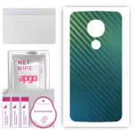 apgo Protective Skin Sticker for the back compatible with Motorola Moto G7 Power, Wrap Film, Foil, Vinyl - Pattern Carbon Chameleon CAKA1