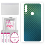 apgo Protective Skin Sticker for the back compatible with TCL L10 Plus, Wrap Film, Foil, Vinyl - Pattern Carbon Chameleon CAKA1