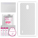 apgo Protective Skin Sticker for the back compatible with Nokia 1.3 Dual Sim, Wrap Film, Foil, Vinyl - Pattern Transparent Carbon