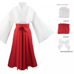 Anime Jujutsu Kaisen Iori Utahime Cosplay Kost&uuml;&uuml;m T&auml;iskasvanud Naiste R&otilde;ivad Valge Kimono Nahkhiiretiibadega mantel Top Punane Seelik V&ouml;&ouml; Halloween Komplekt XXXL