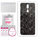 apgo Protective Skin Sticker for the back compatible with Oppo F11, Wrap Film, Foil, Vinyl - Pattern Carbon Black Pixel