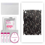 apgo Protective Skin Sticker for the back+sides compatible with Apple iPad mini (2021), Full Wrap Film, Foil, Vinyl - Pattern Carbon Black Pixel