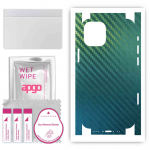 apgo Protective Skin Sticker for the back+sides compatible with Apple iPhone 12 mini, Full Wrap Film, Foil, Vinyl - Pattern Carbon Chameleon CAKA1