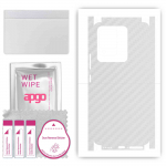 apgo Protective Skin Sticker for the back+sides compatible with Vivo V25 5G, Full Wrap Film, Foil, Vinyl - Pattern Transparent Carbon