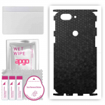 apgo Protective Skin Sticker for the back+sides compatible with OnePlus 5T, Full Wrap Film, Foil, Vinyl - Pattern Black Honeycomb