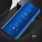 Luksuslik Smart Mirror klapp&uuml;mbris Samsung Galaxy S24 S23 S22 S20 S21 Ultra S8 S9 S10 Plus FE Note 8 9 10 20 S10e Lite 5G A53 Coque Coque jaoks Samsung S10 Plus sinine