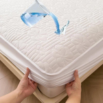 Bonenjoy 1pc Mattress Cover Waterproof Bedspread Quilted Fitted Sheet Solid Color Bed Cover protetor de colch&atilde;o (No Pillowcase) Single 90x200cm 1pc