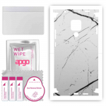 apgo Protective Skin Sticker for the back+sides compatible with Huawei Mate 20 X, Full Wrap Film, Foil, Vinyl - Pattern White Marble