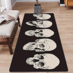 1 tk Gothic Skull Print K&ouml;&ouml;givaip V&auml;simusvastane K&ouml;&ouml;givaip Veekindel libisemisvastane Vaibade Komplekt Jooksuvaiba Voodivaiba imav vaip k&ouml;&ouml;ki 40*60cm