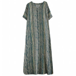 Short sleeve Plus size vintage new in dresses for women casual loose long summer dress