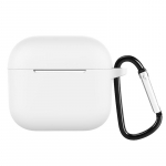 Apple Airpodidele 3 2022 K&otilde;rvaklappide kaitse&uuml;mbris Silikoonist &uuml;mbris Armas kate Silikoon Puhasv&auml;rviline kate Apple Airpodidele 3 2022 valge