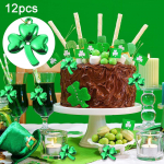 12 tk Shamrocks Ornaments Shamrocks rippuvad kaunistused St. Patricku p&auml;eva kaunistused One Size roheline