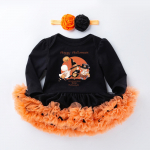 Baby Kids Girls 2PC kleidikomplekt, pikkade varrukatega kleit + peapael, Halloweeni komplektid L must