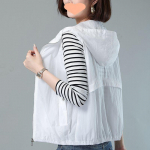 Naiste kerge varrukateta p&uuml;stkrae tuulekindel kapuutsiga vest pluss suuruses vabaaja vestid 4XL