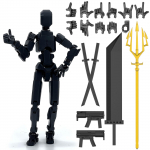 Mobiilne nukukomplekt, 3D-prinditud Titan Robot mobiilne nukk, teisaldatav mobiilne nukk, sobib kollektsion&auml;&auml;ridele, t&ouml;&ouml;laua kaunistus One Size must