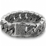 Tahke roostevabast terasest 17 mm lai Kuuba kett meeste k&auml;ev&otilde;ru kullav&auml;rvi metallist rihmaga meeste k&auml;ev&otilde;rud meestele tooted 8/9 tolli 22.5CM