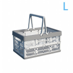 1 tk kokkupandav pastell hoiukorv, suur kokkupandav k&auml;epidemega hoiukarp k&ouml;&ouml;gi, elutoa ja t&ouml;&ouml;laua jaoks 38*25*20cm hall v&auml;rv