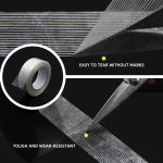 50 m klaaskiust teip Tugeva viskoossusega t&ouml;&ouml;stuslik rihmaga pakend Fikseeritud tihendiga l&auml;bipaistvad triibulised &uuml;hepoolsed kleeplindid 15mm*50m per roll