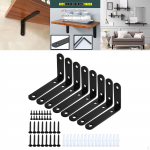 Seinale kinnitatavad riiuliklambrid &ndash; 8-osaline komplekt White_100x64mm