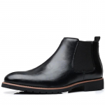 mood Suurused 47 48 Meeste pahkluusaapad Klassikalised Chelsea saapad Meeste mugavad nahast kingad Slip-on Vabaaja mood Vintage l&uuml;hikesed saapad Botas 38 must