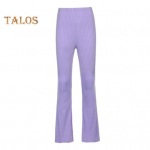 Naiste laienevad p&uuml;ksid k&otilde;rge v&ouml;&ouml;kohaga triibulise tr&uuml;kiga &uuml;hev&auml;rvilised vabaaja p&uuml;ksid, &otilde;hukesed, elastsed p&uuml;ksid, igap&auml;evane kandmine XXL sinine