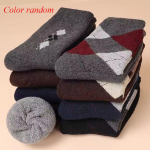 3/5/10 paarid s&uuml;gistalvised meeste paksud soojad sokid Mitmek&uuml;lgsed vintage soojad mugavad triibulised keskmise toruga spordisokid 3 pairs