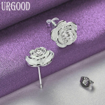 925 Sterling Silver Rose K&otilde;rvar&otilde;ngad Pulma v&otilde;lu Ehted 1.00*1.00cm