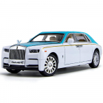 1/24 Rolls Royce Phantom Sulamist Luksusauto Mudel Diecast Metallist M&auml;ngus&otilde;idukid Autokujundus Simulatsioon Heli Valgus Kollektsioon Laste Kingitused sinine