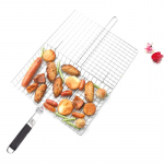 Grillkorv roostevabast terasest suured kokkupandavad grillkorvid kaasaskantav v&auml;listingimustes kasutatav telkimisgrilliriiul toiduvalmistamise tarvikute jaoks